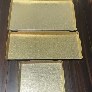 Gold Textured Serving Trays